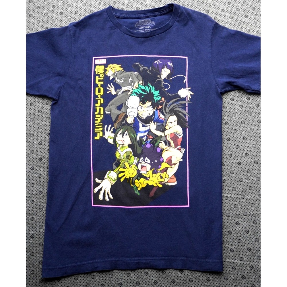 My Hero Academia Anime T-Shirt Navy Size Small 34/36 - Funimation Group - NICE